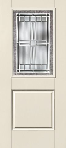 WDMA 34x80 Door (2ft10in by 6ft8in) Exterior Smooth SaratogaTM Half Lite 1 Panel Star Single Door 1