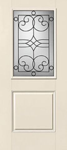 WDMA 34x80 Door (2ft10in by 6ft8in) Exterior Smooth Salinas Half Lite 1 Panel Star Single Door 1