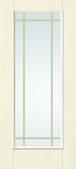 WDMA 34x80 Door (2ft10in by 6ft8in) French Smooth Fiberglass Impact Door Full Lite With stile lines GBG 6ft8in 1