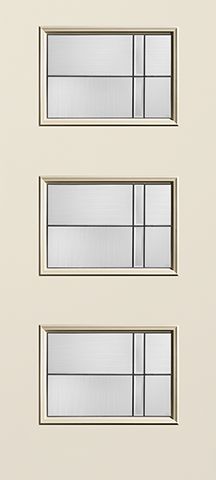 WDMA 34x80 Door (2ft10in by 6ft8in) Exterior Smooth Fiberglass Door Ari 3-Lite Axis 6ft8in 1