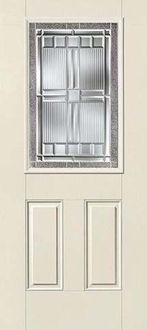 WDMA 34x80 Door (2ft10in by 6ft8in) Exterior Smooth SaratogaTM Half Lite 2 Panel Star Single Door 1