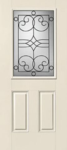 WDMA 34x80 Door (2ft10in by 6ft8in) Exterior Smooth Salinas Half Lite 2 Panel Star Single Door 1