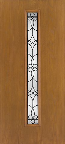 WDMA 34x80 Door (2ft10in by 6ft8in) Exterior Oak Fiberglass Door Linea Centered Salinas 6ft8in 2