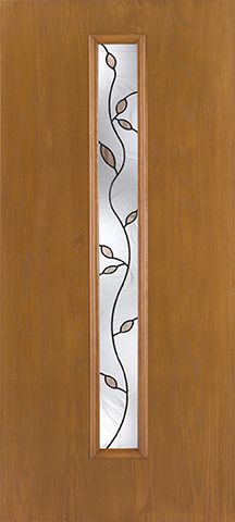 WDMA 34x80 Door (2ft10in by 6ft8in) Exterior Oak Fiberglass Door Linea Centered Avonlea 6ft8in 2