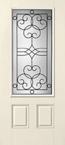 WDMA 34x80 Door (2ft10in by 6ft8in) Exterior Smooth Salinas 3/4 Lite 2 Panel Star Single Door 1