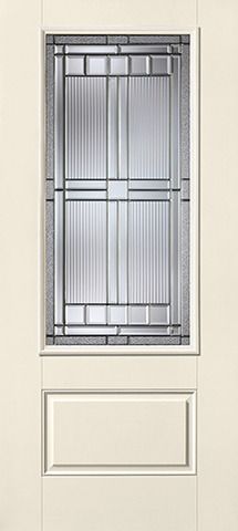 WDMA 34x80 Door (2ft10in by 6ft8in) Exterior Smooth SaratogaTM 3/4 Lite 1 Panel Star Single Door 1