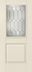 WDMA 34x80 Door (2ft10in by 6ft8in) Exterior Smooth CrystallineTM Half Lite 1 Panel Star Single Door 1
