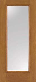 WDMA 34x80 Door (2ft10in by 6ft8in) French Oak Fiberglass Impact Door Full Lite Low-E Glass 6ft8in 1