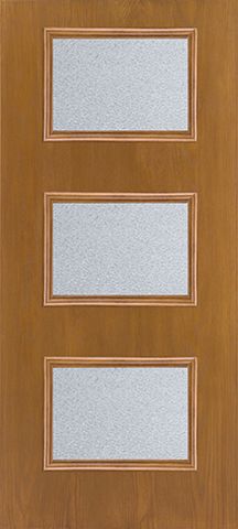 WDMA 34x80 Door (2ft10in by 6ft8in) Exterior Oak Fiberglass Door Ari 3-Lite Granite 6ft8ftft 2