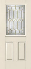 WDMA 34x80 Door (2ft10in by 6ft8in) Exterior Smooth CrystallineTM Half Lite 2 Panel Star Single Door 1