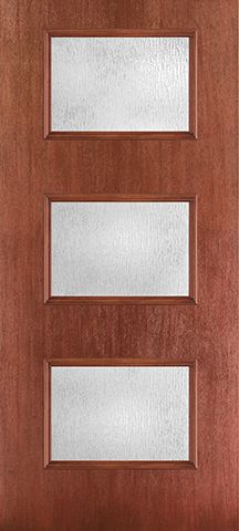 WDMA 34x80 Door (2ft10in by 6ft8in) Exterior Mahogany Fiberglass Door Ari 3-Lite Rainglass 6ft8in 2