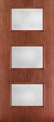 WDMA 34x80 Door (2ft10in by 6ft8in) Exterior Mahogany Fiberglass Door Ari 3-Lite Rainglass 6ft8in 2
