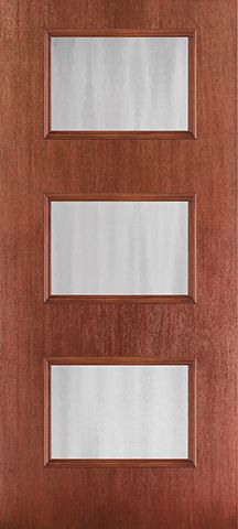 WDMA 34x80 Door (2ft10in by 6ft8in) Exterior Mahogany Fiberglass Door Ari 3-Lite Chinchilla 6ft8in 2