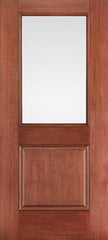 WDMA 34x80 Door (2ft10in by 6ft8in) Exterior Mahogany Fiberglass Impact Door 8ft Half Lite Low-E 1