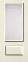 WDMA 34x80 Door (2ft10in by 6ft8in) Exterior Smooth Fiberglass Impact Door 3/4 Lite 1 Panel Granite 6ft8in 1