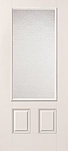WDMA 34x80 Door (2ft10in by 6ft8in) French Smooth Fiberglass Impact Door 3/4 Lite 2 Panel Granite 6ft8in 1