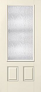 WDMA 34x80 Door (2ft10in by 6ft8in) Exterior Smooth Fiberglass Impact Door 3/4 Lite 2 Panel Chord 6ft8in 1