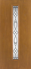 WDMA 34x80 Door (2ft10in by 6ft8in) Exterior Oak Fiberglass Door Linea Centered Blackstone 6ft8in 2