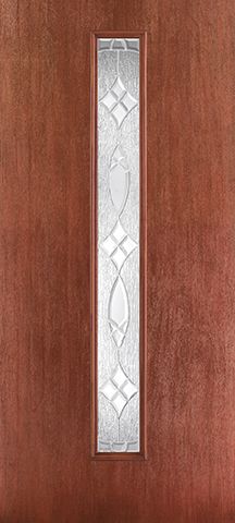 WDMA 34x80 Door (2ft10in by 6ft8in) Exterior Mahogany Fiberglass Door Linea Centered Blackstone 6ft8in 2