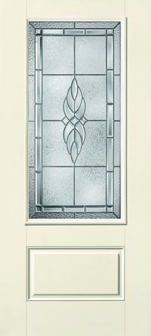 WDMA 34x80 Door (2ft10in by 6ft8in) Exterior Smooth Fiberglass Impact Door 3/4 Lite 1 Panel Kensington 6ft8in 1