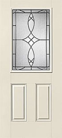 WDMA 34x80 Door (2ft10in by 6ft8in) Exterior Smooth Blackstone Half Lite 2 Panel Star Single Door 1