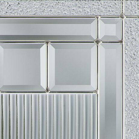 WDMA 34x80 Door (2ft10in by 6ft8in) Exterior Mahogany Fiberglass Impact Door 1/2 Lite 2 Panel Saratoga 6ft8in 2