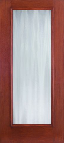 WDMA 34x80 Door (2ft10in by 6ft8in) Exterior Mahogany Fiberglass Impact HVHZ Door Full Lite With Stile Lines Chinchilla 6ft8in 1