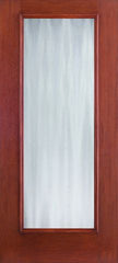 WDMA 34x80 Door (2ft10in by 6ft8in) Exterior Mahogany Fiberglass Impact HVHZ Door Full Lite With Stile Lines Chinchilla 6ft8in 1