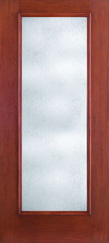 WDMA 34x80 Door (2ft10in by 6ft8in) Patio Mahogany Fiberglass Impact HVHZ Door Full Lite With Stile Lines Rainglass 6ft8in 1