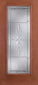WDMA 34x80 Door (2ft10in by 6ft8in) Exterior Mahogany Fiberglass Impact Door Full Lite With Stile Lines Kensington 6ft8in 1