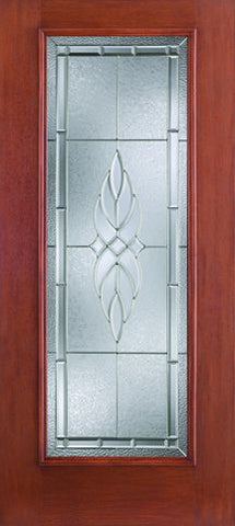 WDMA 34x80 Door (2ft10in by 6ft8in) Exterior Mahogany Fiberglass Impact HVHZ Door Full Lite With Stile Lines Kensington 6ft8in 1