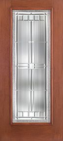 WDMA 34x80 Door (2ft10in by 6ft8in) Exterior Mahogany Fiberglass Impact Door Full Lite With Stile Lines Saratoga 6ft8in 1