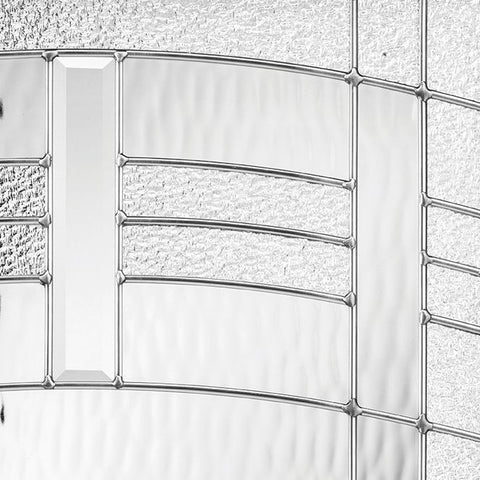 WDMA 34x80 Door (2ft10in by 6ft8in) Exterior Mahogany Fiberglass Impact Door Full Lite With Stile Lines Maple Park 6ft8in 2