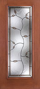 WDMA 34x80 Door (2ft10in by 6ft8in) Exterior Mahogany Fiberglass Impact Door Full Lite With Stile Lines Avonlea 6ft8in 1