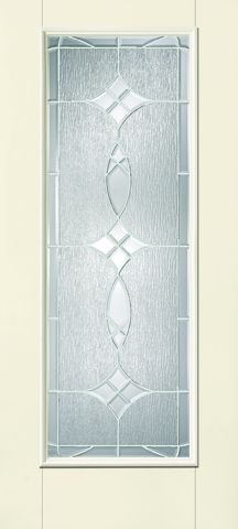WDMA 34x80 Door (2ft10in by 6ft8in) Exterior Smooth Fiberglass Impact HVHZ Door Full Lite With Stile Lines Blackstone 6ft8in 1
