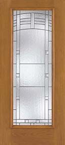 WDMA 34x80 Door (2ft10in by 6ft8in) Exterior Oak Fiberglass Impact Door Full Lite Maple Park 6ft8in 2