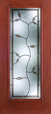 WDMA 34x80 Door (2ft10in by 6ft8in) Exterior Mahogany Fiberglass Impact HVHZ Door Full Lite With Stile Lines Avonlea 6ft8in 1