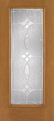 WDMA 34x80 Door (2ft10in by 6ft8in) Exterior Oak Fiberglass Impact Door Full Lite Blackstone 6ft8in 2