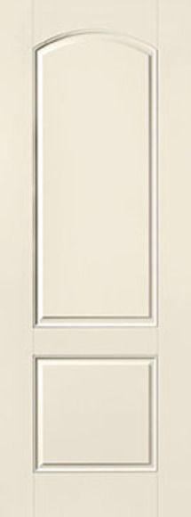WDMA 34x96 Door (2ft10in by 8ft) Exterior Smooth 8ft 2 Panel Soft Arch Star Single Door 1