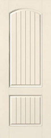 WDMA 34x96 Door (2ft10in by 8ft) Exterior Smooth 8ft 2 Panel Plank Soft Arch Star Single Door 1