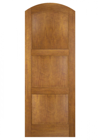 WDMA 34x96 Door (2ft10in by 8ft) Interior Swing Mahogany 3 Panel Arch Top Solid Exterior or Single Door 2