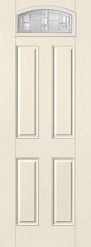 WDMA 34x96 Door (2ft10in by 8ft) Exterior Smooth SaratogaTM 8ft Camber Top Lite 4 Panel Star Single Door 1