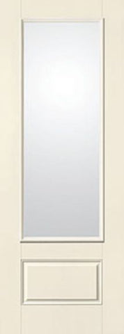WDMA 34x96 Door (2ft10in by 8ft) Exterior Smooth 8ft Satin Etch 3/4 Lite 1 Panel Star Single Door 1