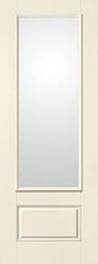 WDMA 34x96 Door (2ft10in by 8ft) Exterior Smooth 8ft Satin Etch 3/4 Lite 1 Panel Star Single Door 1