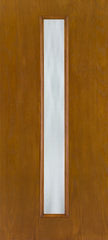 WDMA 34x96 Door (2ft10in by 8ft) Exterior Oak Fiberglass Door 8ft Linea Centered Chinchilla 1