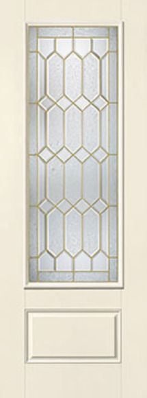 WDMA 34x96 Door (2ft10in by 8ft) Exterior Smooth Crystalline 8ft 3/4 Lite 1 Panel Star Single Door 1