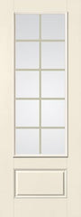 WDMA 34x96 Door (2ft10in by 8ft) Patio Smooth Fiberglass Impact French Door 8ft 3/4 Lite GBG Flat White Low-E 2