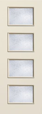 WDMA 34x96 Door (2ft10in by 8ft) Exterior Smooth Fiberglass Door 8ft Ari 4-Lite Rainglass 1