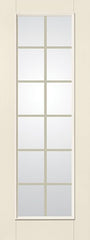 WDMA 34x96 Door (2ft10in by 8ft) Patio Smooth Fiberglass Impact French Door 8ft Full Lite With Stile Lines GBG Flat White 2
