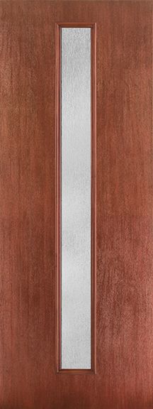 WDMA 34x96 Door (2ft10in by 8ft) Exterior Mahogany Fiberglass 8ft Linea Centered Rainglass 1